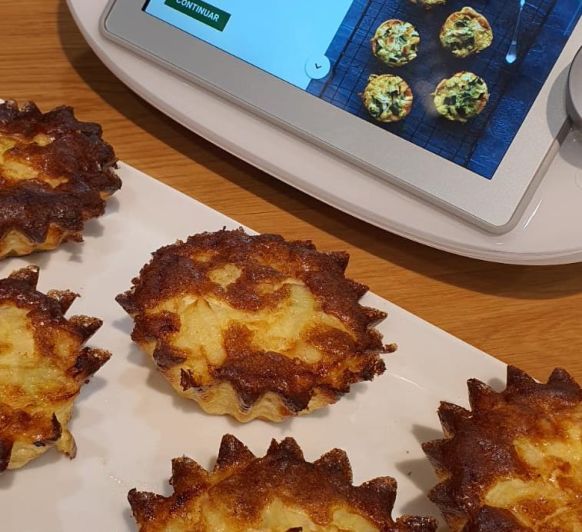 Muffins de tortilla con cebolletas